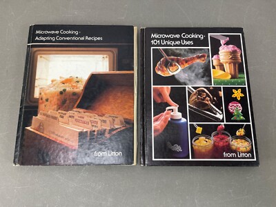 2 - Litton Microwave Cooking Recipe Books 1979 Vol 3 & Vol 12 School Unique Uses