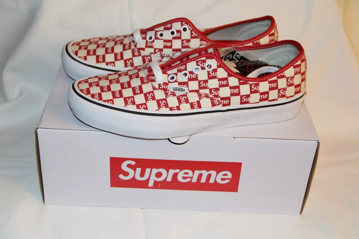 Supreme x Vans Authentic Checkered Corduroy - Available 