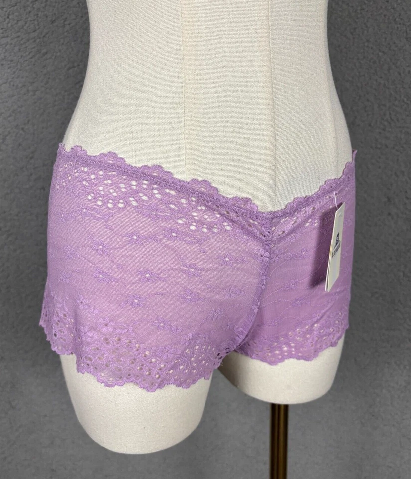 Pantalones cortos para niño B.tempt'd by Wacoal inspirados en ojales lavanda medianos/6 nuevos con etiquetas. Foto 2 de 4