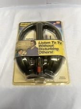 MyZone Wireless TV Headphones Battery Powered Transmits 100 Feet AS Seen On TV
