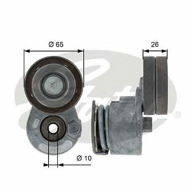 GATES V-RIB BELT TENSION PULLEY for RENAULT DUSTER 2.0 2012->on - Imagen 2 de 8