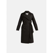 Sofia Jeans Trench Coat Women's Size S(4-6)  Black Soot Double Breasted Belted