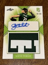 GAVIN TURLEY 2021 LEAF PERFECT GAME JERSEY PATCH AUTOGRAPH #9/20 OREGON STATE