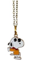 Snoopy Joe Cool Shades Necklace Cartoon Charm Enamel Metal Pendant in velvet bag