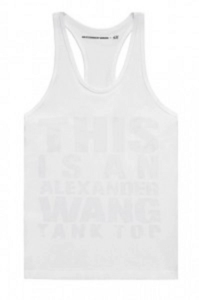 NWT Limited Edition Alexander Wang X H&M White Sport Tank Top Size M