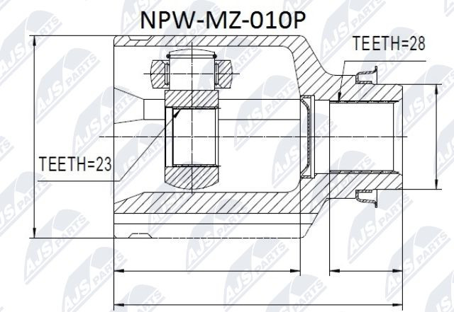 N.T.Y. NPW-MZ-010P.NTY Joint Kit, drive shaft for MAZDA - Image 6