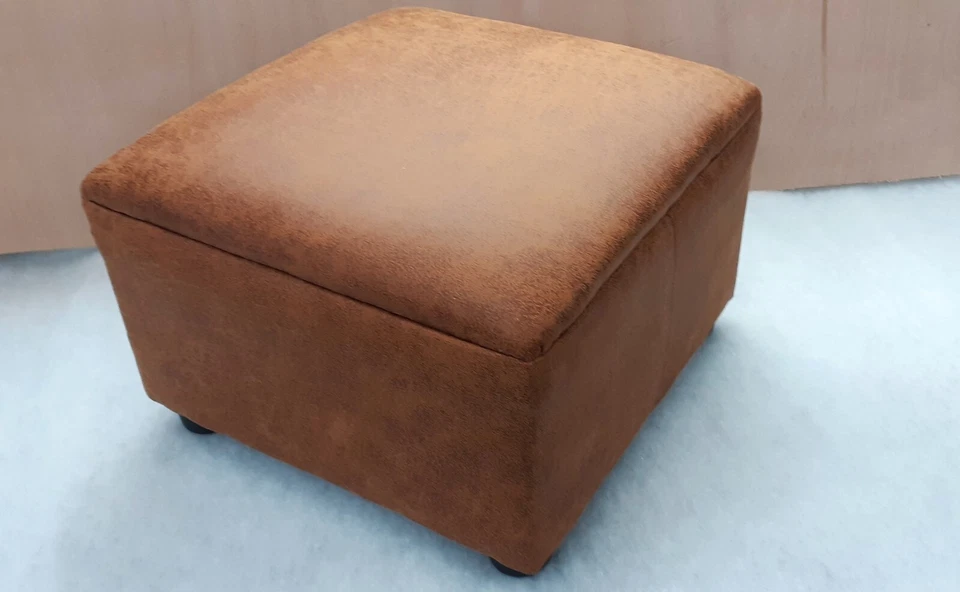 Reposapiés / Nuevo / Aspecto envejecido tostado envejecido / Cuero sintético. Foto 2 de 4
