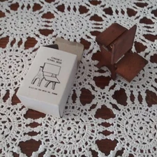 Wood Student School Desk by Concord 1/12 scale Dollhouse Miniatures Vintage