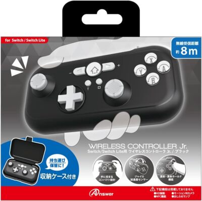 Answer Wireless Controller for Switch/Switch Lite Jr. Black