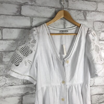 MADEWELL $148 Women's Cassie Button-Front Midi Linen Dress SMALL NQ631 D | eBay MADEWELL $148 Women's Cassie Button-Front Midi Linen Dress SMALL NQ631 D | eBay
