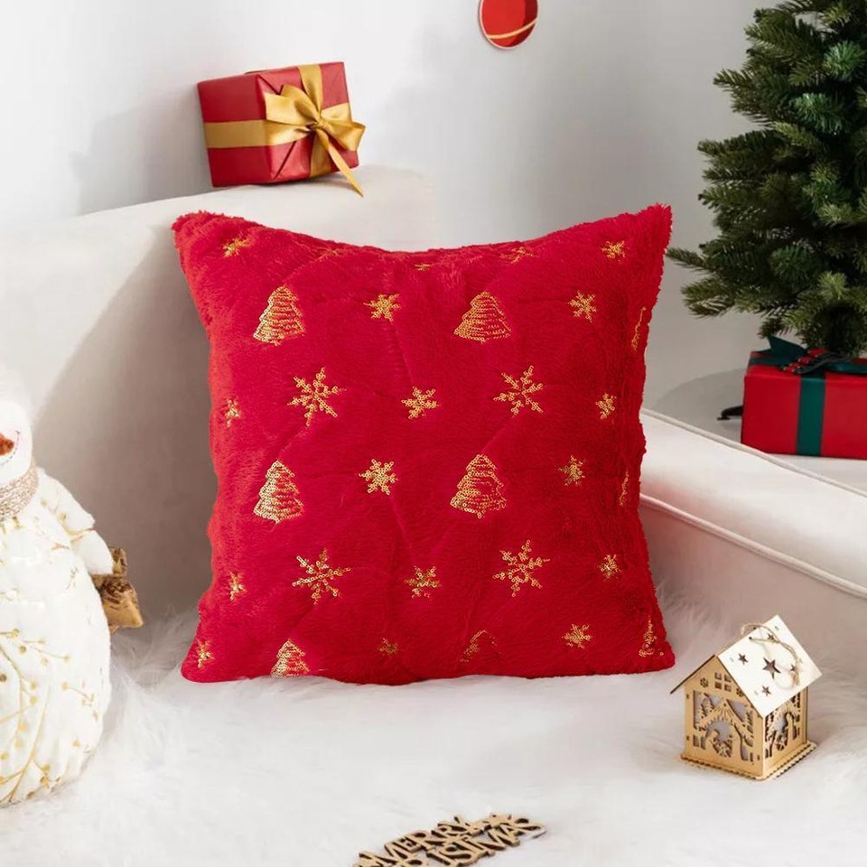 Christmas Pillow Covers, 1PCS 45x45cm Christmas Sofa Case Throw New F8