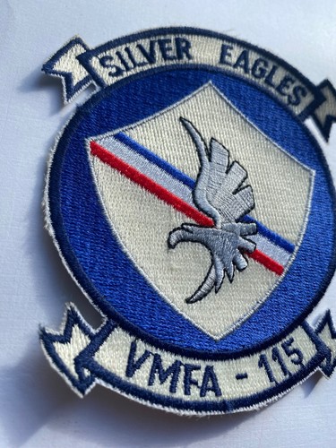 Vtg Silver Eagles Vietnam War US Marine Corps USMC VMFA-115 Military Patch NOS - Picture 4 of 11