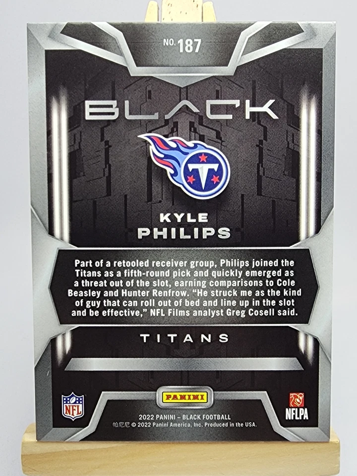 Kyle Philips 2022 Panini Black Copper Rookie RC #187 /25 Eagles Titans - Image 2 of 2