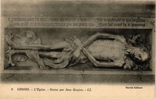 Old postcard Gisors - The Church - Statue by Jean Goujon (182085)