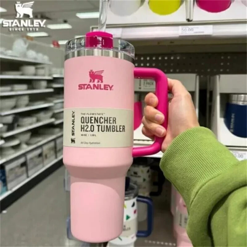 Cosmo Pink Stanley Cup 40 oz Quencher H2.0 Stanley Tumbler Cosmo Pink Stanley Cup 40 oz Quencher H2.0 Stanley Tumbler