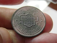 RARE PINK ANODISED SHOWBIZ TOKEN  PIZZA TIME THEATRE