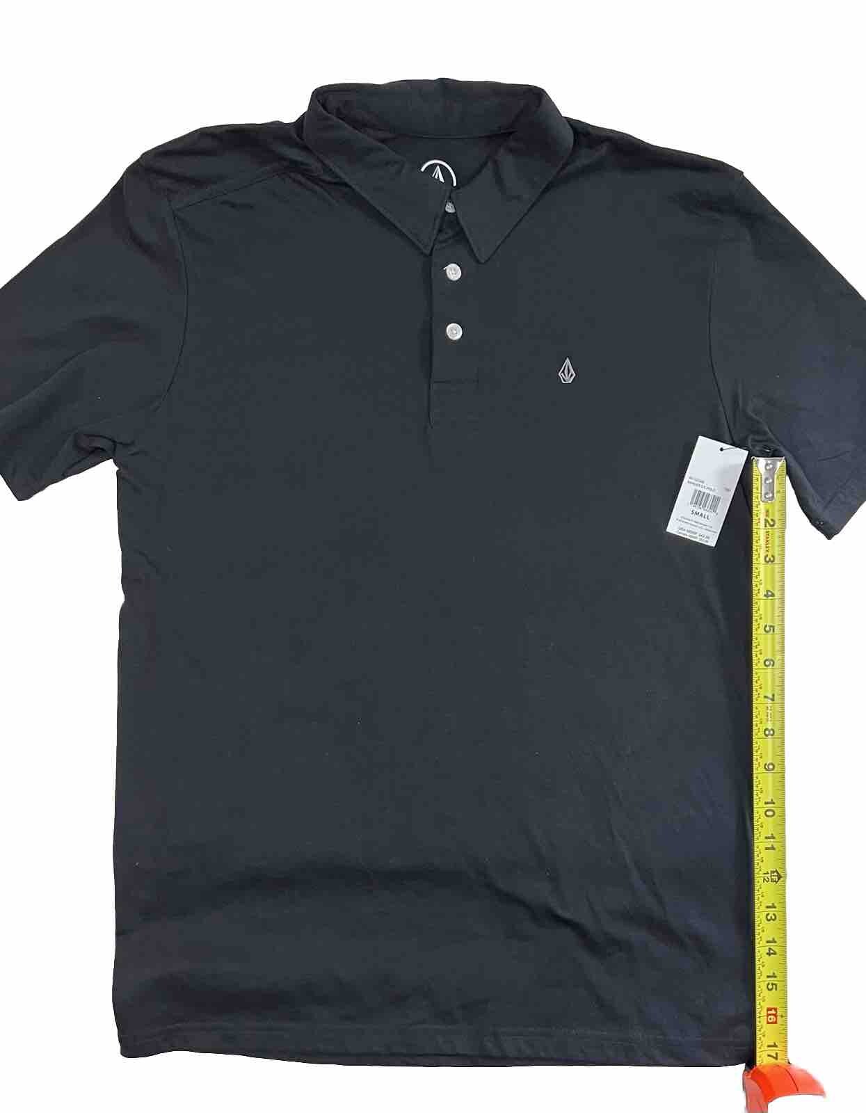 Volcom Men's Banger Polo Shirt•Size SMALL•Black•NEW with Tags