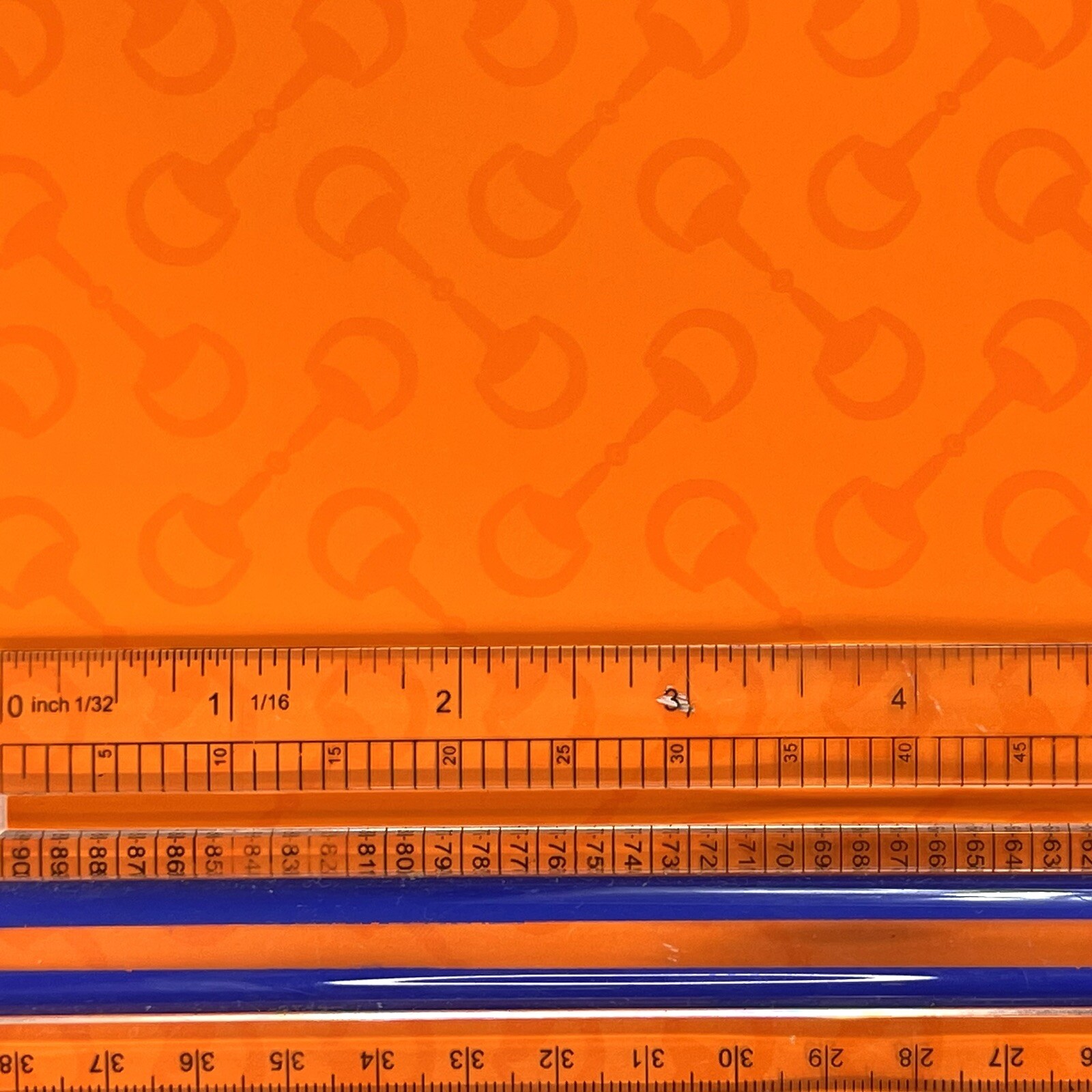 Authentic GUCCI Gift Wrapping Paper Sheet Orange 39&rdquo;x27.5&rdquo;