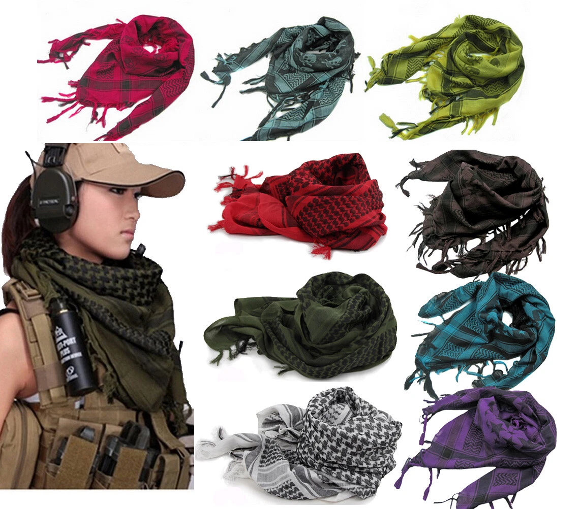 Military Shemagh Tactical Desert Head Neck Scarf, Arab Keffiyeh