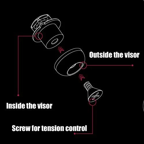 Pinlock Pin perni lente antifog visiera per tutti caschi LS2 Set 4 pezzi - Immagine 2 di 2