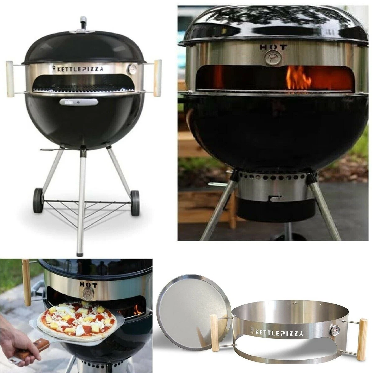 KettlePizza Basic Pizza Oven Kit for 18.5 and 22.5 Inch Weber