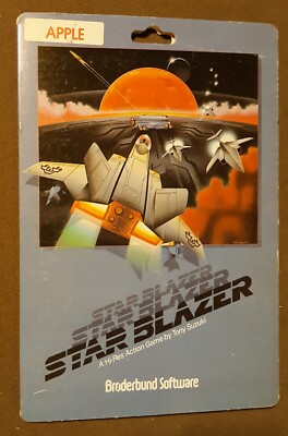 Star Blazer Broderbund Software Hi-Res Action Game for Apple II+ plus computers