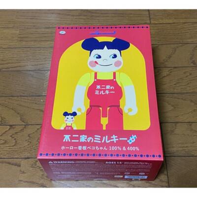BE@RBRICK ホーロー看板 ペコちゃん 100％ & 400％ 不二家 【公式通販】