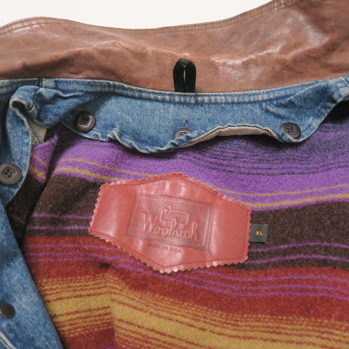 Vintage Woolrich Denim Wool Blanket Removable Liner Jean Vintage Woolrich Denim Wool Blanket Removable Liner Jean