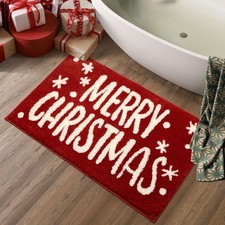 Christmas Bath Mat Christmas Bathroom Decor Red Bathroom Rugs Extra Soft And Abs