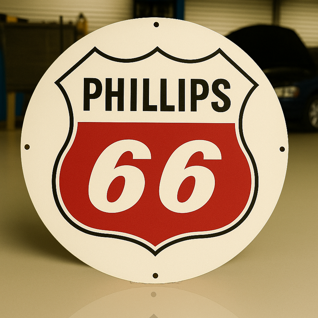Phillips 66 Shield Heavy Metal Sign -Route 66 Wall Art - 50 cm