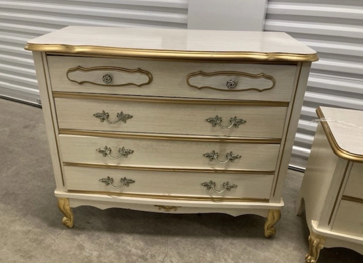 white and gold dress guy Chest / Dresser, Red and Gold Florentine 3 Drawer, Vintage / Antique, – Old  Europe Antique Home Furnishings main image 0