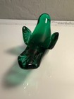 Vintage Reijmyre Emerald Green Glass Bird Figurine — photo 2