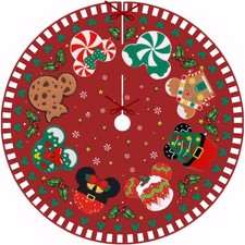 Christmas Tree Skirt 36 Inch, Cartoon Mouse Tree Collar Tree Mat Decor for Me...