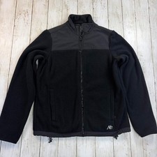 Y2K Aeropostale Black Fleece Jacket with Logo Womens S