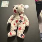 Ty Beanie Babies Spangle White Bear Plush Patriotic Stars Flag Patch w/ Tag — photo 1
