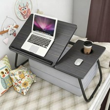 Folding Laptop Table Stand Bed Tray Sofa Lap Breakfast Portable Computer Desk UK