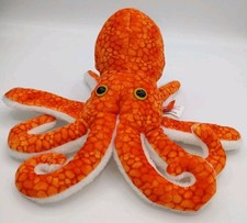 Wild Republic Orange Octopus Plush Can Be Used As Slap Bracelet/Hugger