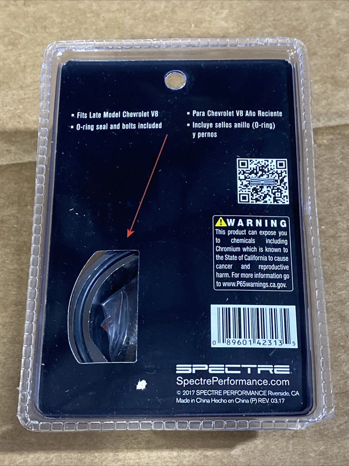 Cuello de agua cromado Spectre 42313 para último modelo Chevrolet V8 nuevo Foto 4 de 4