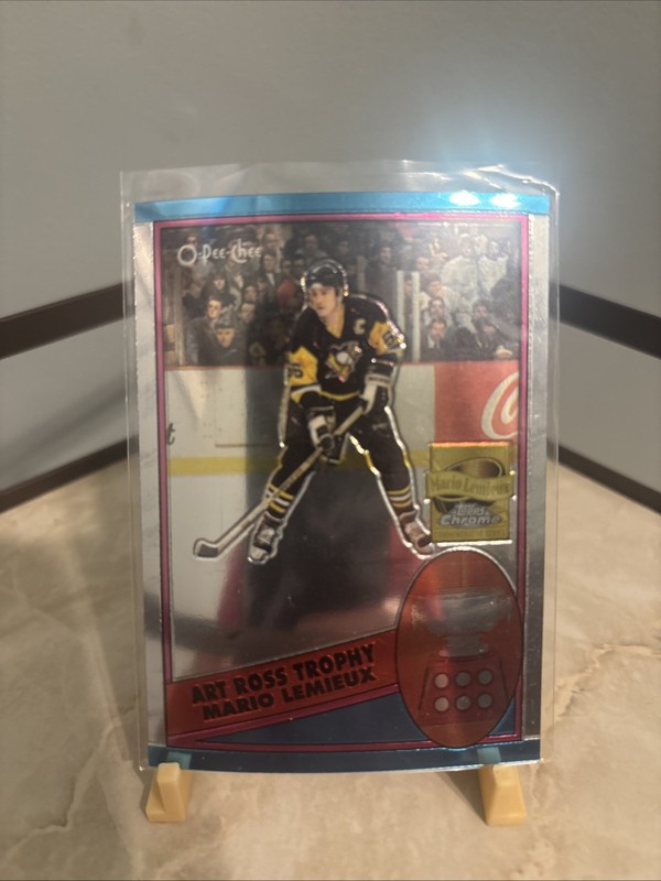 2001-02 Topps Chrome Mario Lemieux Mario Lemieux Reprints #1 Pittsburgh Penguins