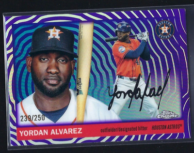 Yordan ALVAREZ 2025 Topps Chrome Platinum Purple Vibrations Refractor 239/250