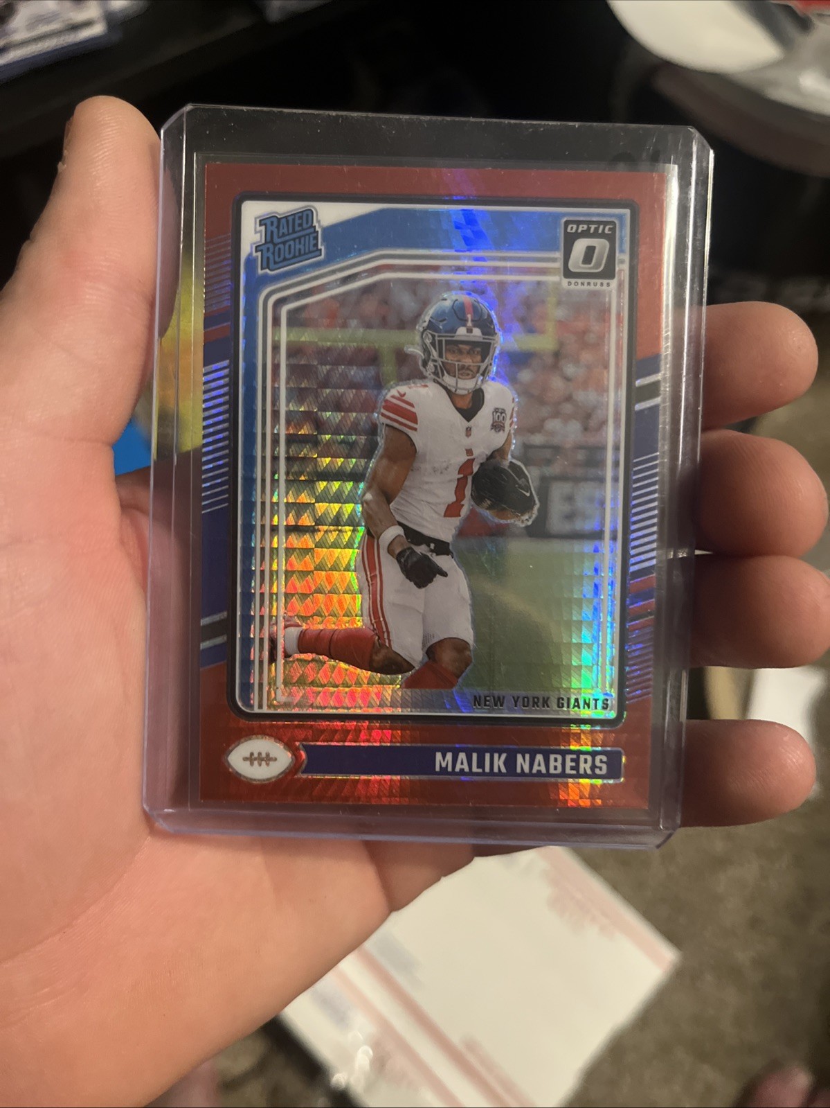 2024 Panini Donruss Optic - Rated Rookie Malik Nabers #271 Red Hyper Prizm (RC)