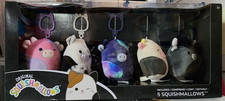 Squishmallows Cow Clip-On Set 5 pcs Brand New in Box  Sealed 