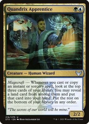 MTG Magic STX Strixhaven - 1x EN NM 216 U Quandorix Apprentice