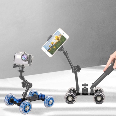 Kameratisch Dolly Slider mit glattem Skater Design und drehbaren Rollen
