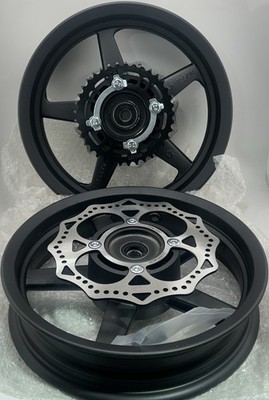 PIRANHA - ALUMINUM 12'' BLACK S2 SUPERMOTO MOTARD WHEEL SET