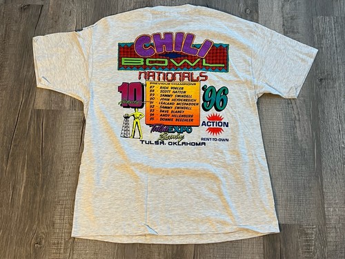 De colección 1996 Chili Bowl US Midget Nationals Tulsa Raceway Kart Racing años 90 - XL - Imagen 4 de 5
