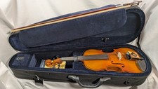 Carlo Robelli CR-209-10FT 1/10 Brown Varnish Acoustic Violin w/ Case  Bow