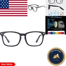 Durable Blue Light Glasses for Gaming and Reading - Stylish Matte Black Design