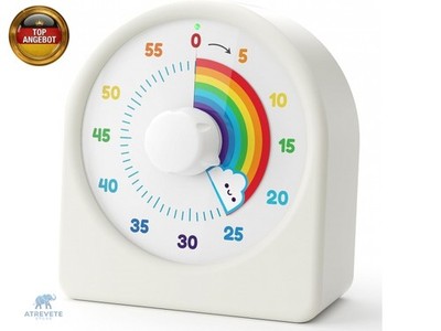 Visueller Timer 60 Minuten Countdown Timer für Kinder und Erwachsene Leiser