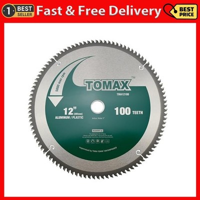 TOMAX 12-Inch 100 Tooth TCG Aluminum and Non-Ferrous Metal Saw Blade with 1-Inch